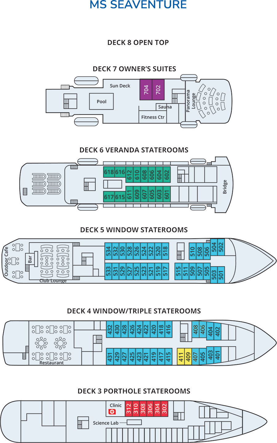 Seaventure deck plan