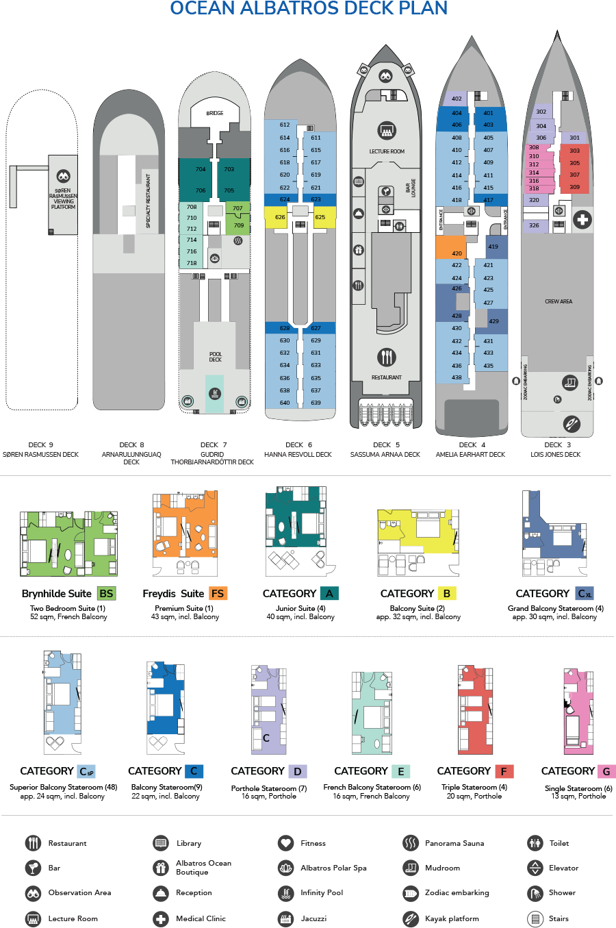 Ocean Albatros deck plan