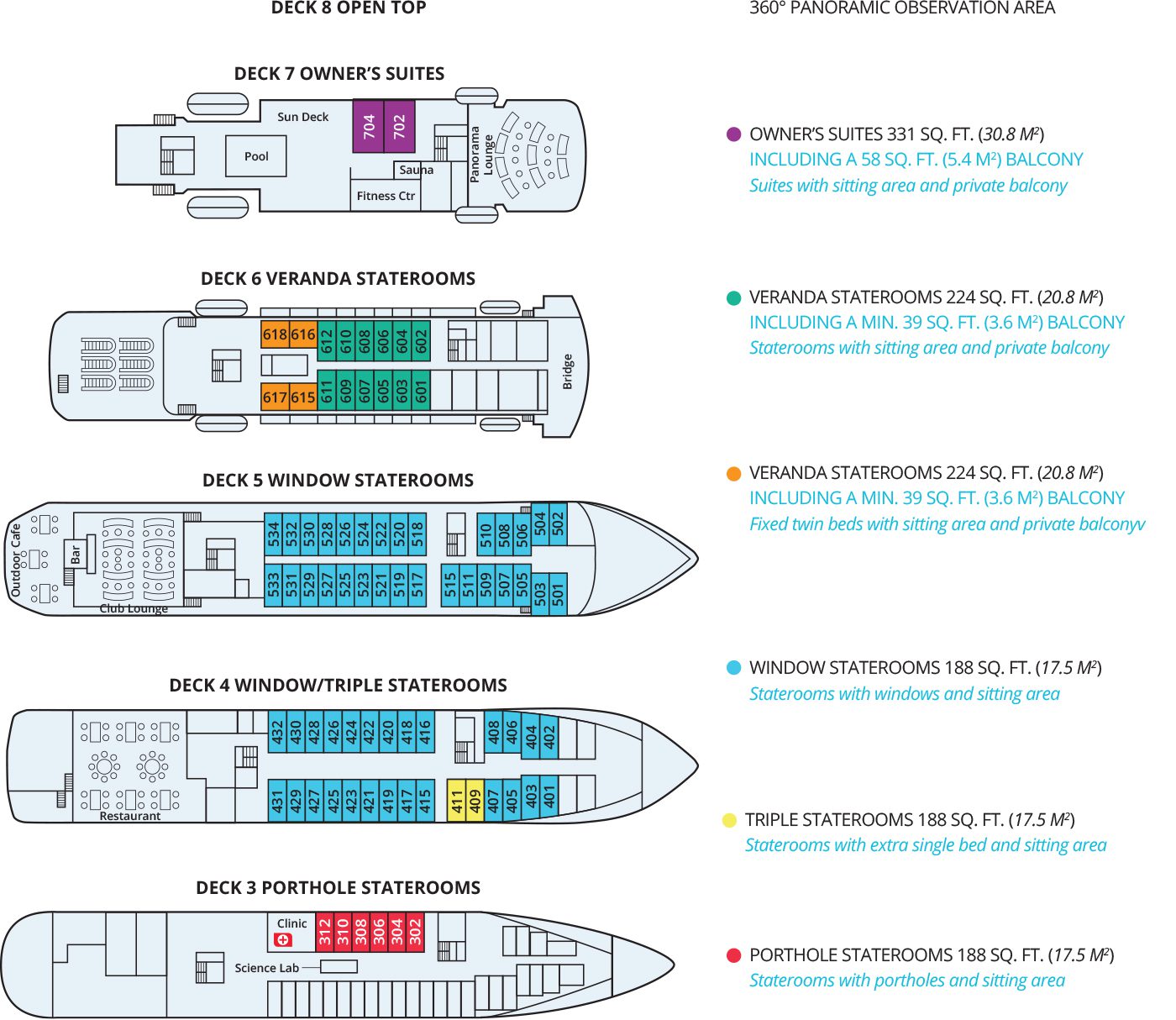 Seaventure Deck Plan