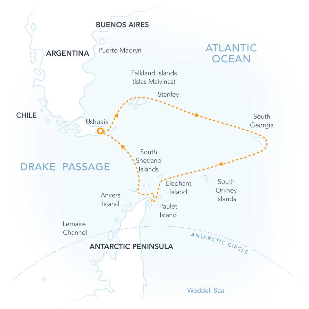 map-USH-USH-FSG Polar Latitudes FSG Route Map